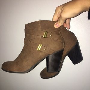 Brown Suede Booties
